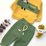 بلوز شلوار پاندا عینکی زرد